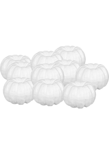 10X Beyaz Köpük Balkabakları 10CM Için Yapay Sahte Balkabakları (Yurt Dışından)