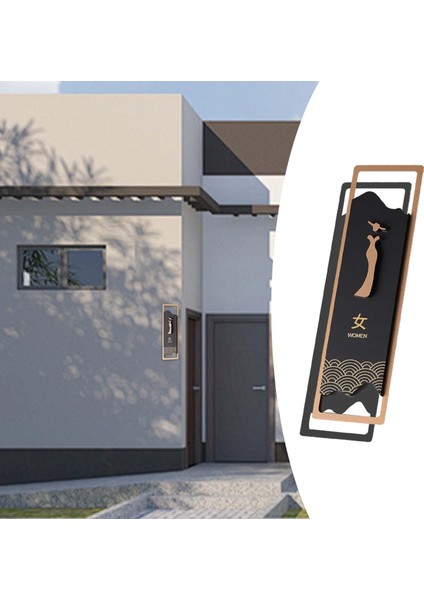 Banyo Burcu Akrilik 3D Tuvalet Burcu Cafe Bar Kamu Kapı Veya Duvar L Kadınlar Için (Yurt Dışından)