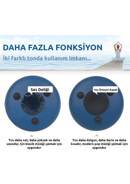 TD-68BL Çelik Dil Davul Handpan 6 İnç 8 Ton Steel Tongue Drum Full Set