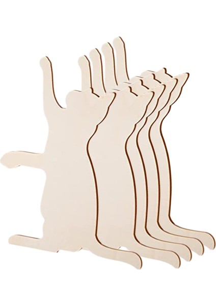 5 Ahşap Ği Tamamlanmamış Şekil Boş (Yurt Dışından)