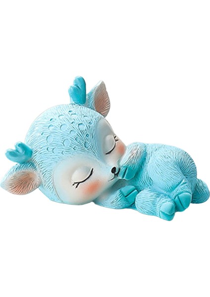 Karikatür Uyuyan Geyik Heykeli Heykel Süsü Düğün Hediyesi Mavi (Yurt Dışından) indirimleri