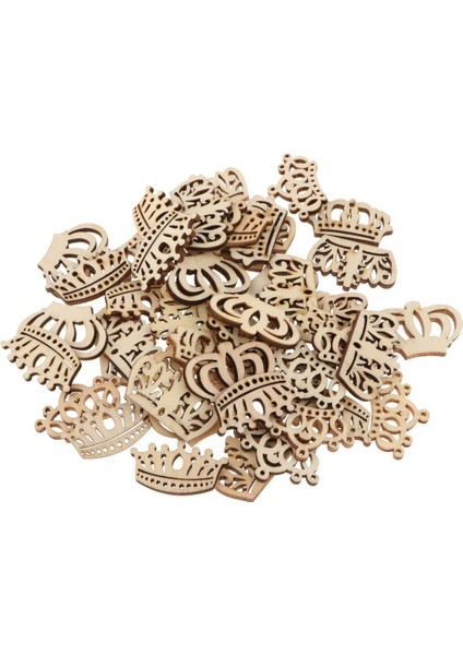 50 Kar Kesim Ahşap Içi Boş Şekiller Doğal Ahşap Süsleme Tacı Açıığı (Yurt Dışından) fırsatları