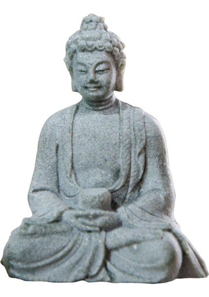 Oturma Buda Heykeli El Oyma Meditasyon Figürinleri Ana Masa Dekoru Gri (Yurt Dışından) fiyatları