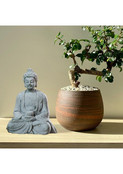 Oturma Buda Heykeli El Oyma Meditasyon Figürinleri Ana Masa Dekoru Gri (Yurt Dışından) fırsatları
