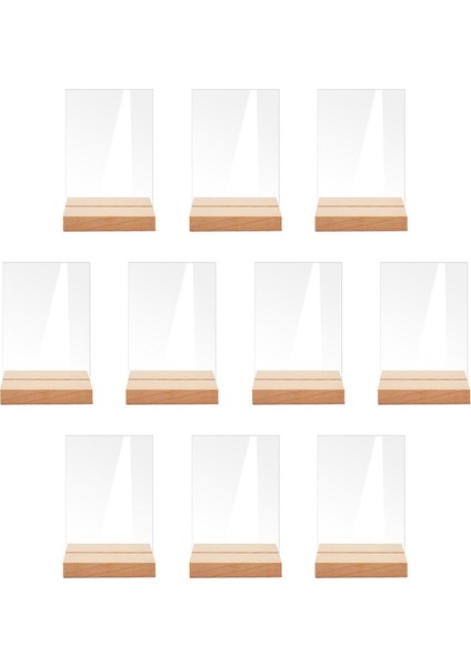 10X Şeffaf Akrilik Yer Kartları Parti Resepsiyon Dekorasyonu Için Boş Işaretler Dikdörtgen (Yurt Dışından)