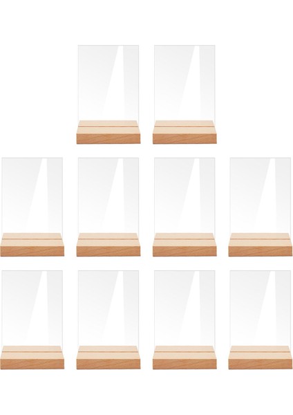 10X Şeffaf Akrilik Yer Kartları Parti Resepsiyon Dekorasyonu Için Boş Işaretler Dikdörtgen (Yurt Dışından) fiyatları