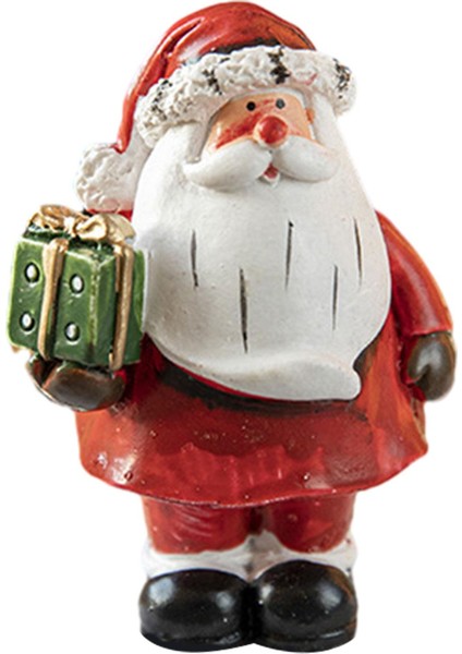Reçine Heykeli Heykelcik Noel Baba Heykeli Hediye Kutusu ile Süsleri (Yurt Dışından)
