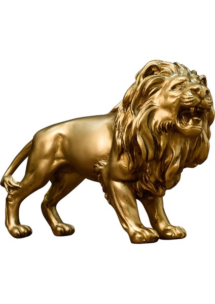 Aslan Heykelcik Reçine Heykel Sanat Dekoru El Sanatları Süsler Kral Heykel Yatak Odası Için Aureate (Yurt Dışından)