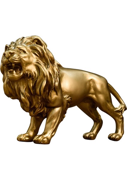 Aslan Heykelcik Reçine Heykel Sanat Dekoru El Sanatları Süsler Kral Heykel Yatak Odası Için Aureate (Yurt Dışından)