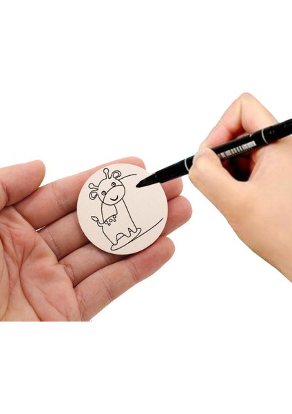 25 / Set Ahşap Diskler Diskler Şube Diskler Yuvarlak Düğün El Sanatları (Yurt Dışından)