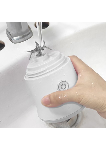 Taşınabilir Blender 600ML Elektrikli Meyve Sıkacağı Meyve Karıştırıcılar 4000MAH Ev ve Seyahat Için USB Şarj Edilebilir Smoothie Mini Blender-Beyaz (Yurt Dışından)
