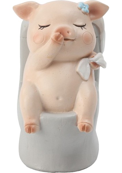 Minyatür Süsleme Heykelcik Teraryum Dıy Bonsai Dekor Tuvalet Domuz (Yurt Dışından) fiyatları