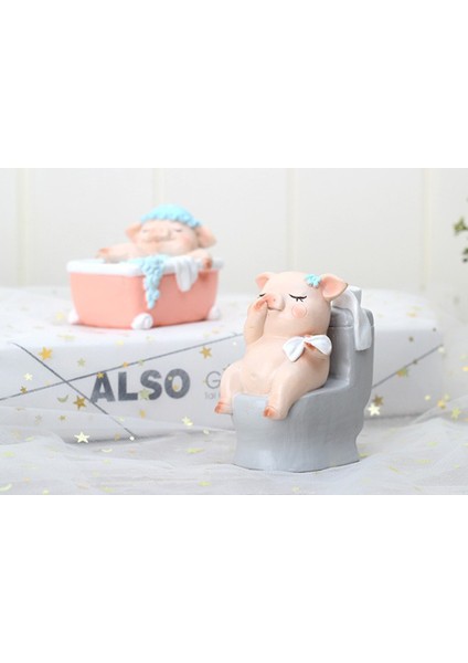 Minyatür Süsleme Heykelcik Teraryum Dıy Bonsai Dekor Tuvalet Domuz (Yurt Dışından) indirimleri