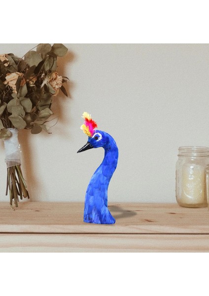 Tavuskuşu Heykeli Süs Heykelcik Heykel Kabine, Oturma Odası, Dekor Mavi (Yurt Dışından) fırsatları