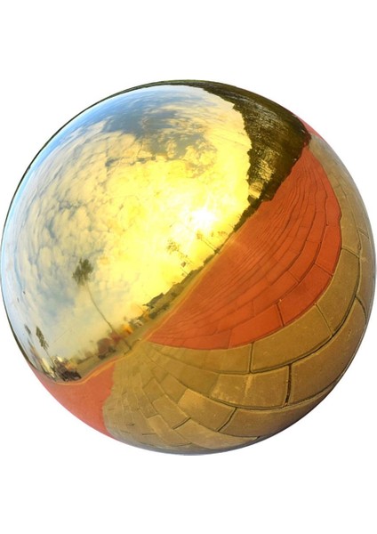 304 Paslanmaz Çelik Küre Gazing Ev Açık Süsleri 2 138MM Altın (Yurt Dışından) modelleri