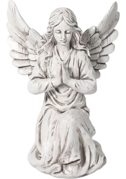 Angel Garden Heykel Reçine Dini Dış Mekan Dekoru Dışarıda Su Geçirmez (Yurt Dışından)