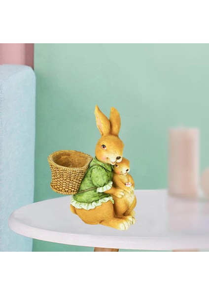 Tavşan Heykeli Dekoru Peri Heykelcik Mikro Peyzaj Dekorasyon Yeşil (Yurt Dışından) indirimleri