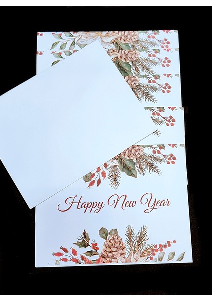 Yılbaşı Hediye Tebrik Kartı Seti - Paketleme Ipli