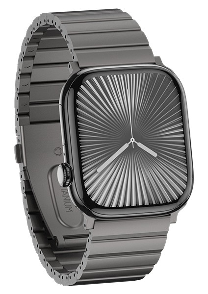 Watch Ultra 49MM Uyumlu Kordon Benks Aero Titan Serisi Titanyum Metal Strap