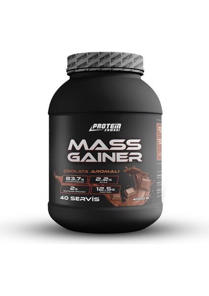 Mass Gainer Karbonhidrat Tozu 4000 gr 40 Servis Çikolata