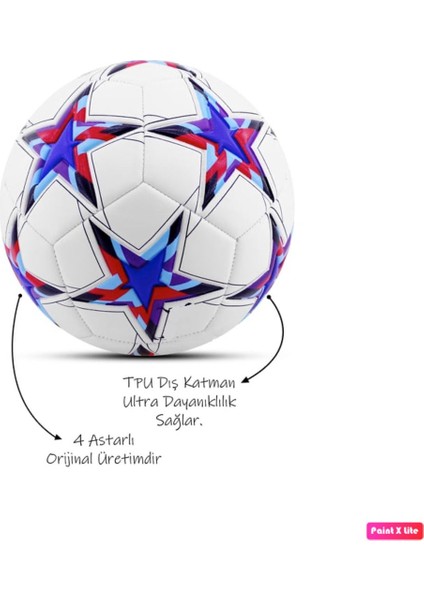 FT-800 Futbol Topu 4 Astarlı Sert Zemin Halı Saha Topu Maç Topu 420 gr