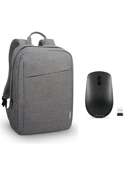 400 Kablosuz Mouse GY50R91293 + Lenovo GX40Q17227 15.6 Toploader B210 Notebook Sırt Çantası Gri