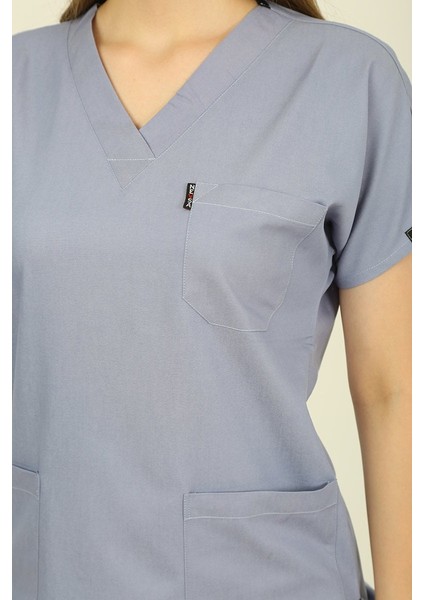 V Yaka Açık Kot Unisex Tek Üst Uniforma (Viscon) S fırsatları