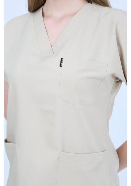 Açık Bej Unisex Tek Üst Uniforma (Viscon) M fırsatları