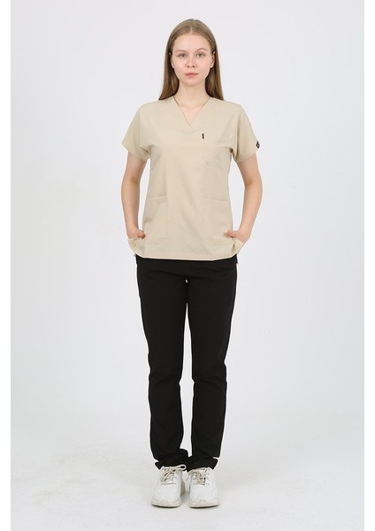 Açık Bej Unisex Tek Üst Uniforma (Viscon) M indirimleri