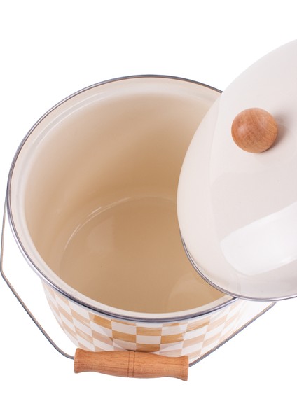 Beige Emaye Bakraç 22CM (5 Litre)