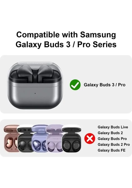 Samsung Galaxy Buds 3 Pro Uyumlu Soft Silikon Kılıf+Kanca