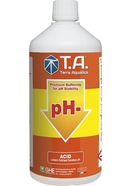 Terra Aquatica Organic Ph Down 1 Litre Bitki Ph Düşürücü