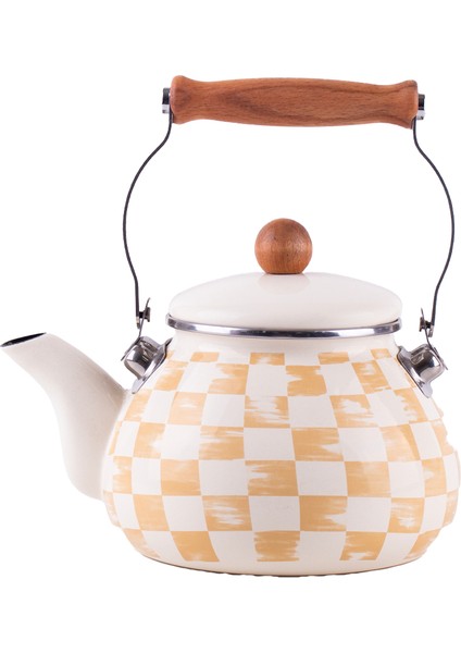 Beige Emaye Kettle