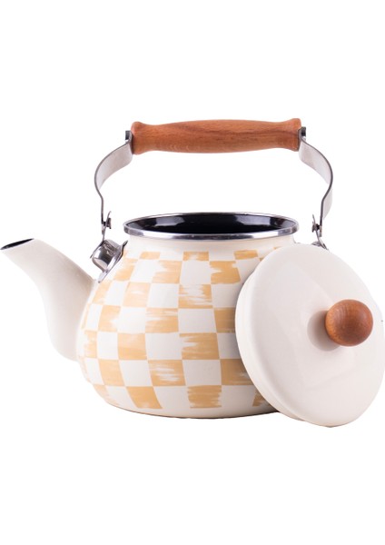 Beige Emaye Kettle