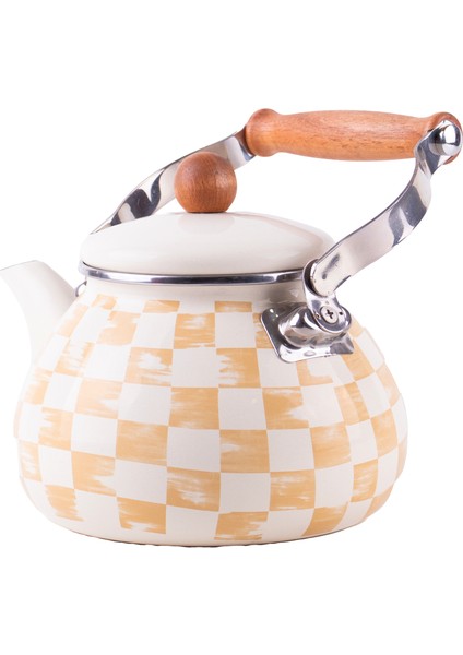 Beige Emaye Kettle