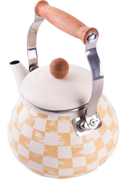 Beige Emaye Kettle