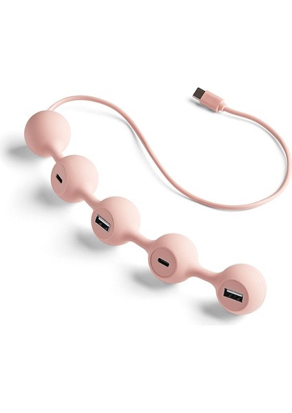 Peas Hub C USB Çoğaltıcı Pembe