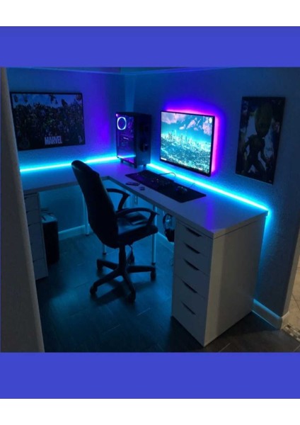 5mt Kedninden Trafolu Dış ve Iç Mekan Rgb Şerit LED Yatak Odası Tv ve Bilgisayar Odası Akkılı Aydın fiyatları