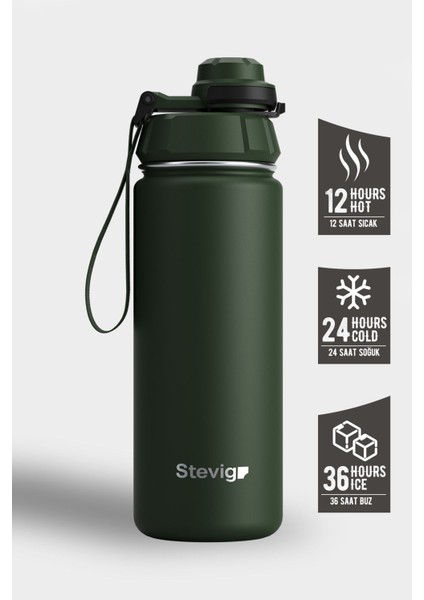 1 Hand Leak-Proof Sızdırmaz Çelik Termos 500 ml Green ST-208 modelleri