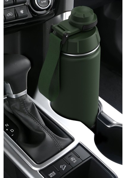 1 Hand Leak-Proof Sızdırmaz Çelik Termos 500 ml Green ST-208 fırsatları
