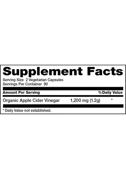 Apple Cider Vinegar 1200 Mg 180 Kapsül