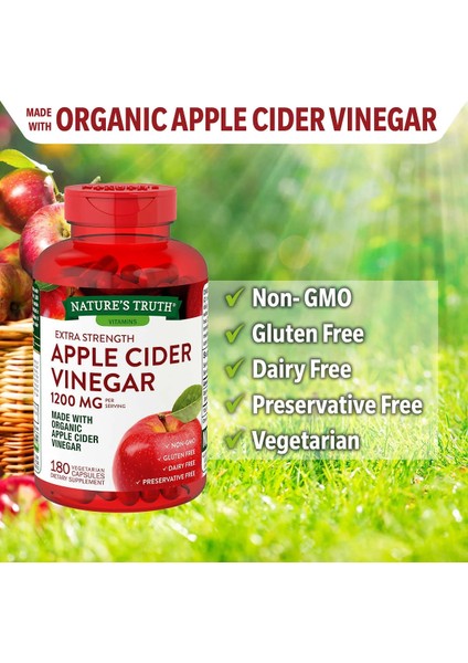 Apple Cider Vinegar 1200 Mg 180 Kapsül