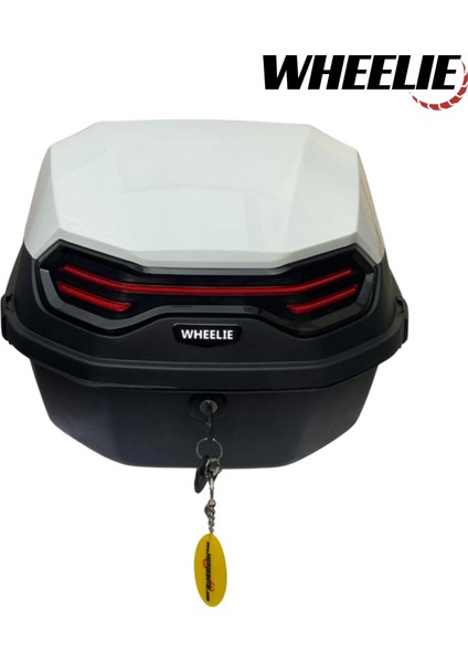 Wheelıe XT08-W 32 Litre Motosiklet Arka Çanta Beyaz Su Geçirmez