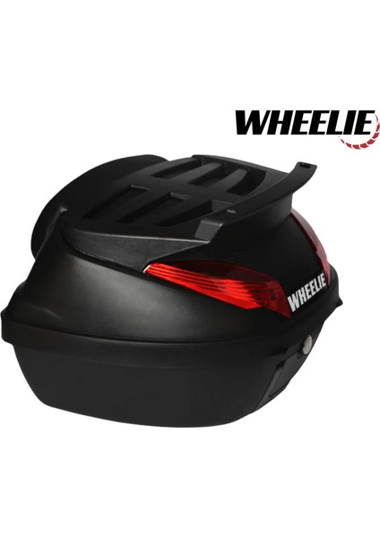 XT63-B 42 Litre Motosiklet Arka Çanta Siyah Su Geçirmez ABS Top Case Bagaj Üniversal