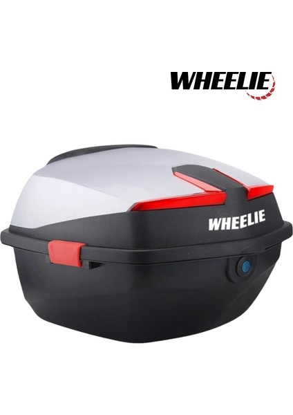 Wheelıe XT01-SW 32 Litre Motosiklet Arka Çanta Gümüş Beyaz Su Geçirmez