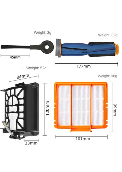 Shark AV2501AEAV2502AE Ana Fırça Filtresi Pamuk Filtresi (Yurt Dışından)