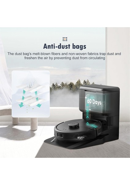 16 Adet Eufy L50 L60 Hibrit Kendiliğinden Boşalan Istasyon Için Vakumlu Toz Torbaları (Yurt Dışından) indirimleri