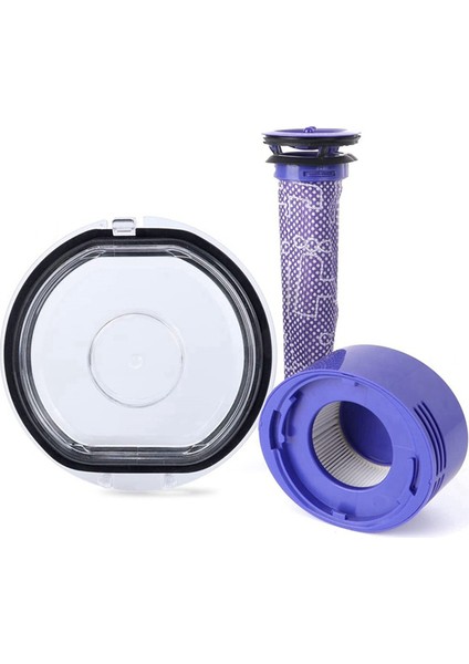 Dyson V7 V8 Için Ön-Son Filtreli Sızdırmazlık Halkalı Toz Haznesi Kapağı (Yurt Dışından)