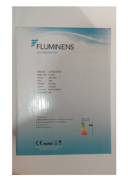30W 2700 Lümen 6500K LED Projektör FL10831 IP65