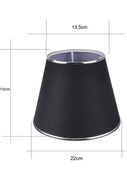 Abajur Başlığı Siyah (22 cm ) AB26
